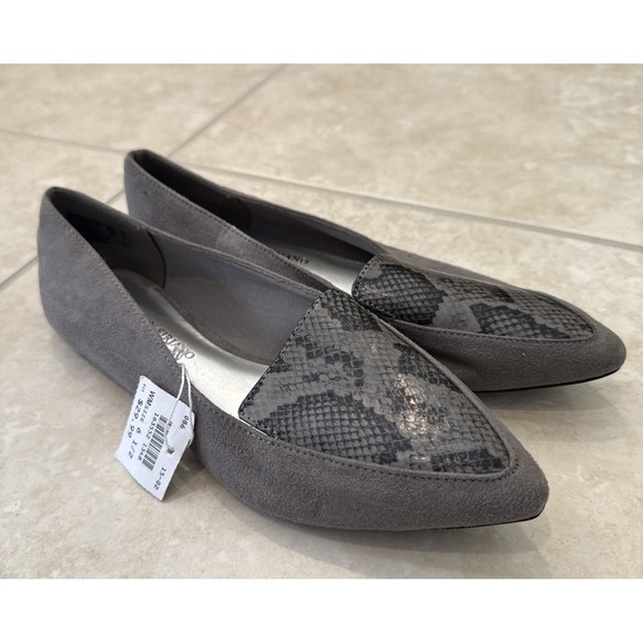 Christian Siriano Shoes - NWT Christian Siriano For Payless Ballerina Flat Shoes Gray Snake Slip On Sz 6.5